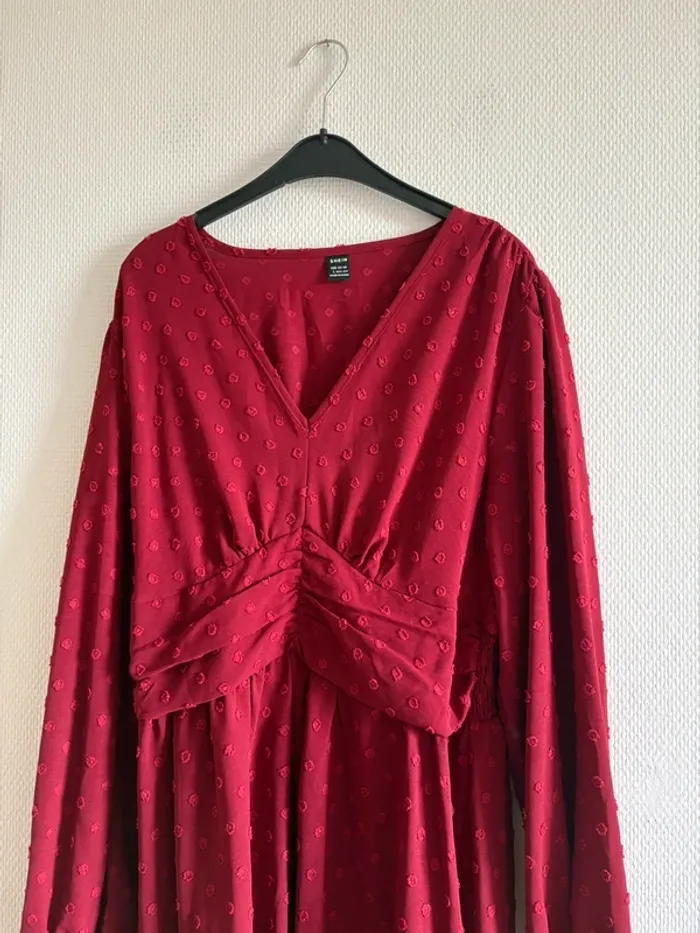 Robe manches longues rouge - photo numéro 2