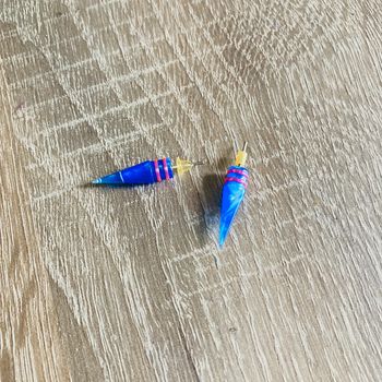 Boucles d’oreilles vintage | bleu 🌸