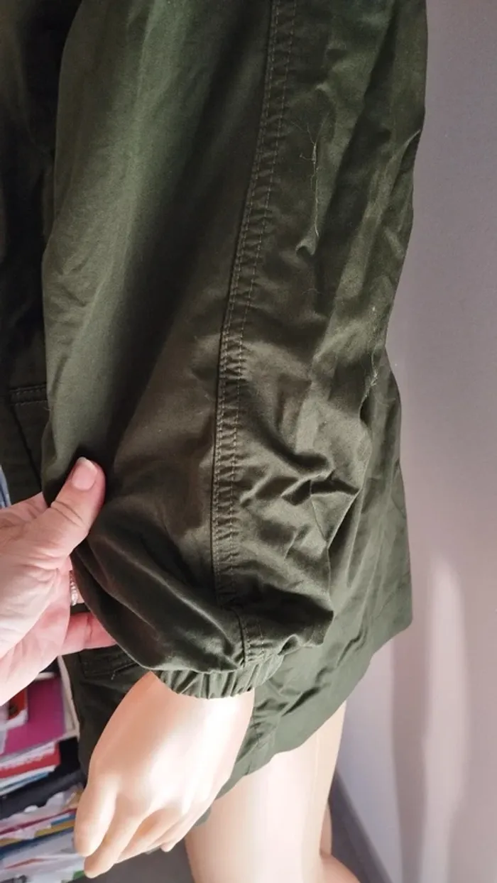 Veste trench verte taille s femme - photo numéro 8