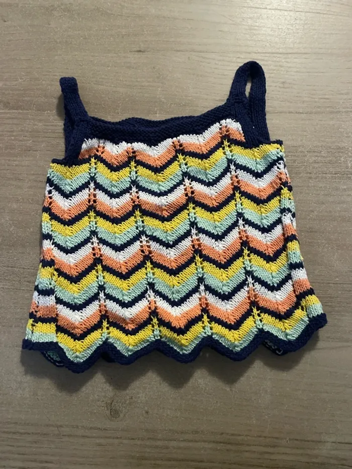 Débardeur en laine fait main taille 4 ans