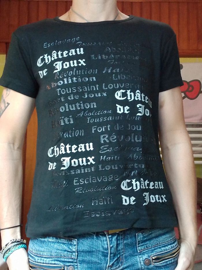 T-shirt femme noir Château de Joux - photo numéro 3