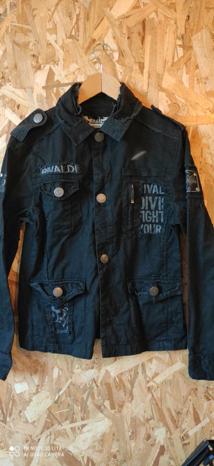 Veste en jean noir