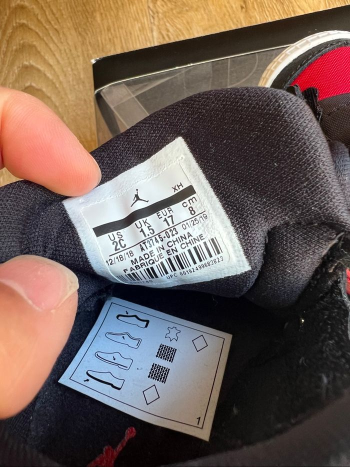 Nike Air Jordan 1 Crib bootie Taille 17 Neuf - photo numéro 4