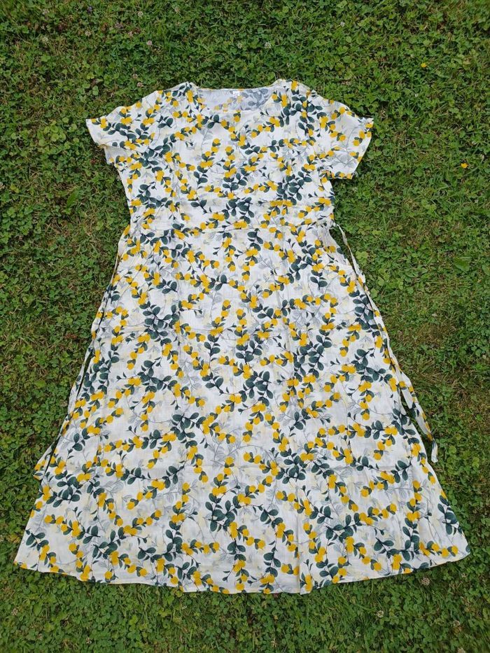 Robe citrons jaunes floral 38 M