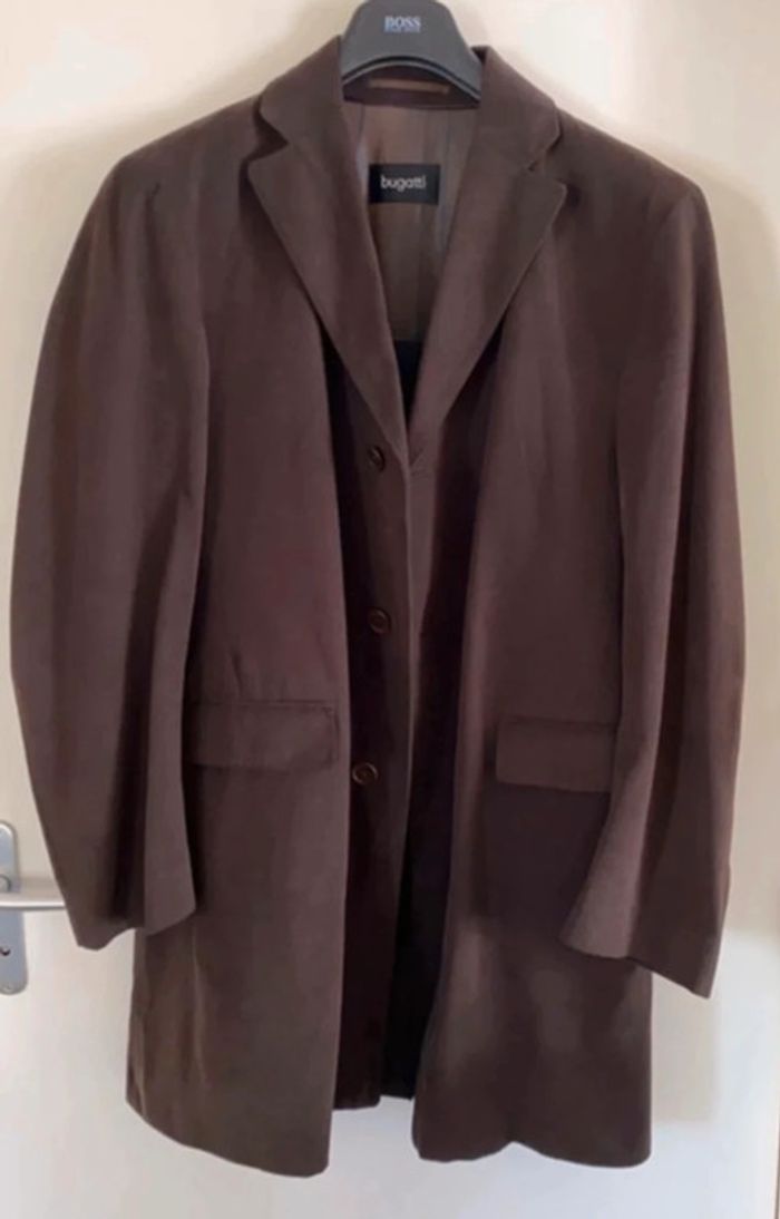 Superbe caban marron Bugatti comme neuf taille 52 3XL entre aisselles 61 cm