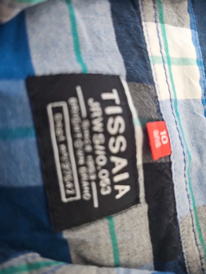 Chemise longue manche garçon taille 10 ans marque tissaia - photo numéro 4
