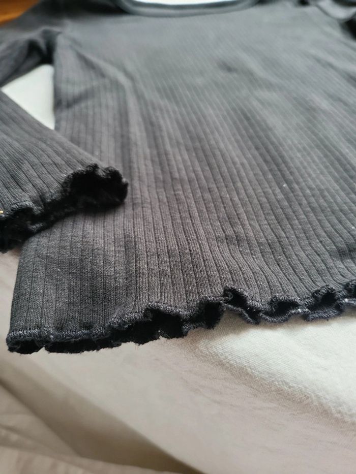 T-shirt manches longues uni noir 4 ans - photo numéro 2