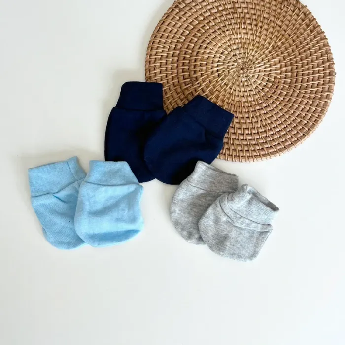 Lot 3 paires de moufles coton