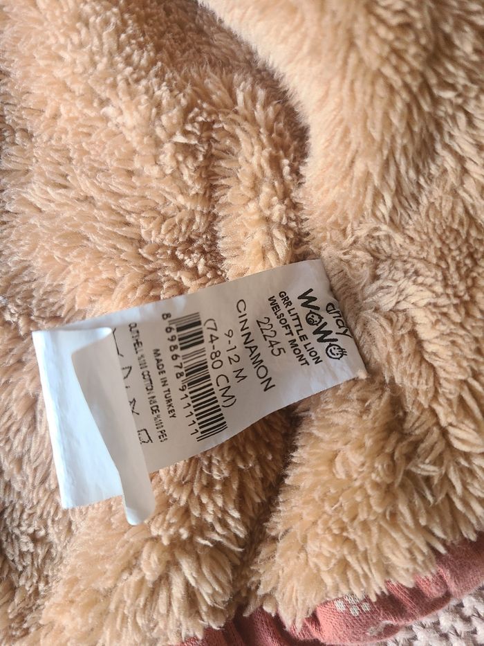 Manteau bébé douillet motif lions 12 mois - photo numéro 6