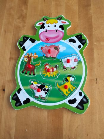 Puzzle en bois vache (6 pièces)