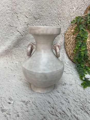 Vase / amphore en grès blanc - Vintage 