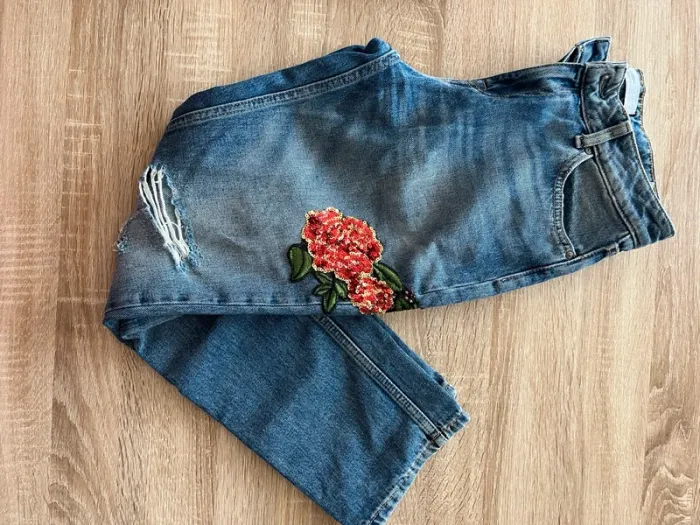 Jeans style bohème coupe droite - photo numéro 2