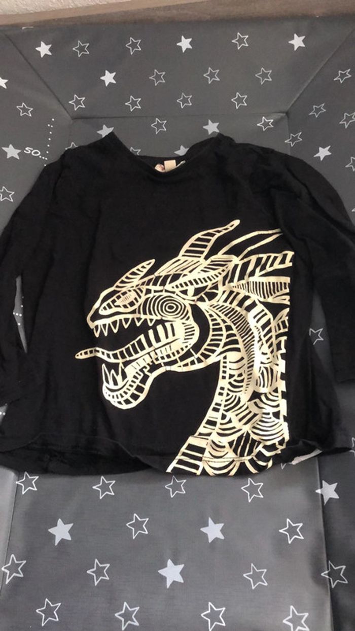 Tee shirt du pareil au même 5 ans dragon phosphorescent