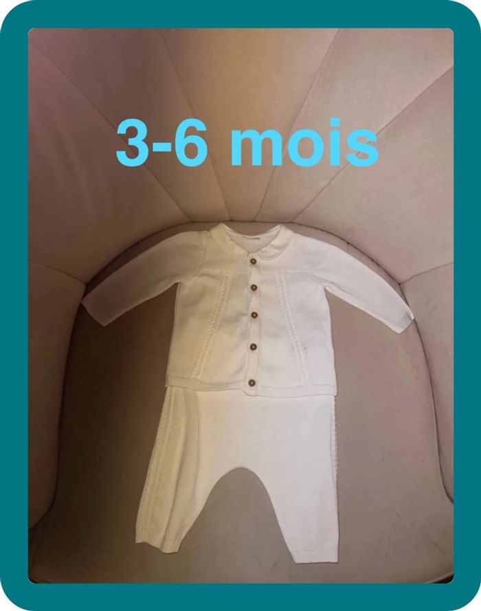 Ensemble maille col Claudine mixte 3-6mois - Nextbaby