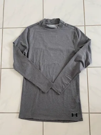 Veste de training Under Armour homme  gris chiné coupe ajustée, intérieur duveteux chaud Taille S/M