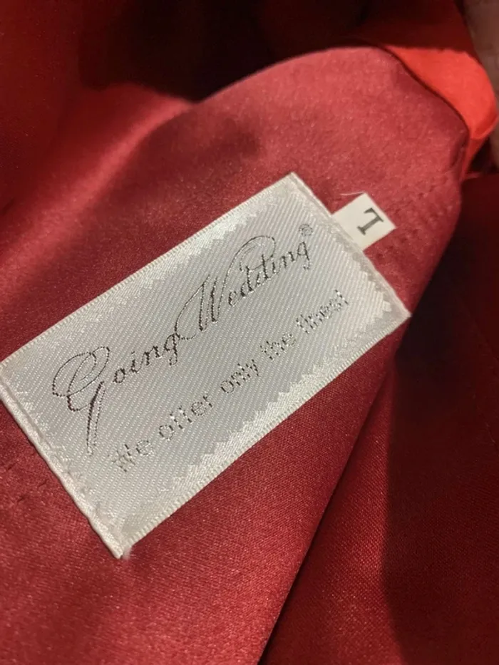 Robe mariage rouge élégante et légère Taille M - photo numéro 4