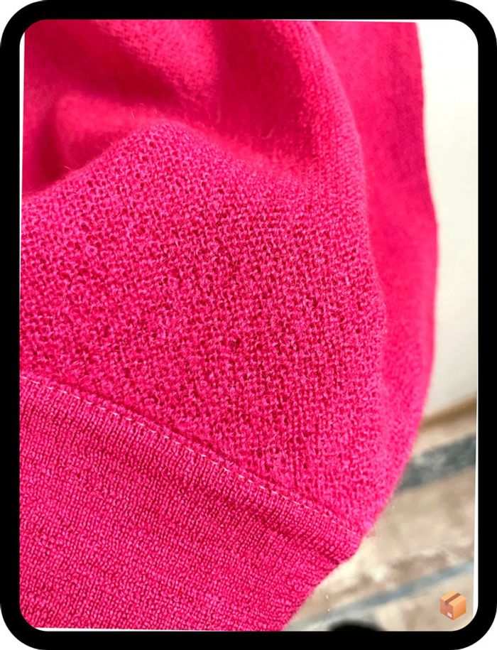 Pull Lacoste vintage – Taille 5 – Fuchsia – 100 % laine – Homme - photo numéro 9