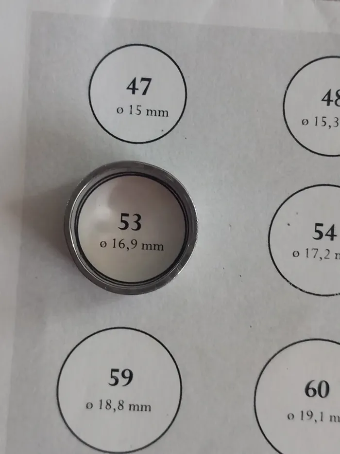 Bague en acier inoxydable taille 17 - photo numéro 5