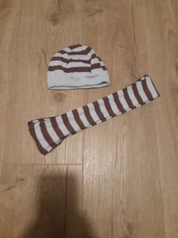 Bonnet + écharpe 3mois TBE