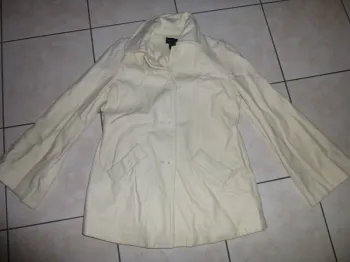 veste mi longue ecru mango mng taille XS = 34 / 36