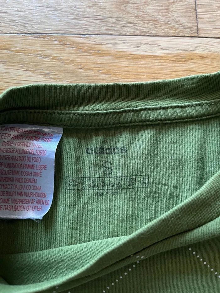 Teeshirt adidas vert vintage taille S #EmmaLilleS36 - photo numéro 4