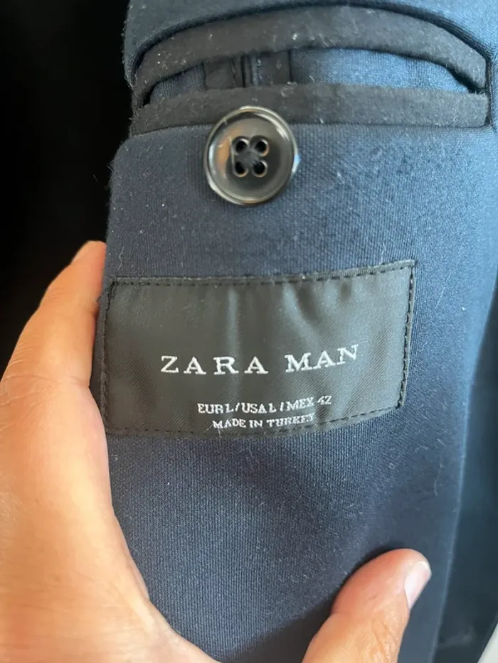 Manteau trench Zara homme bleu - photo numéro 4