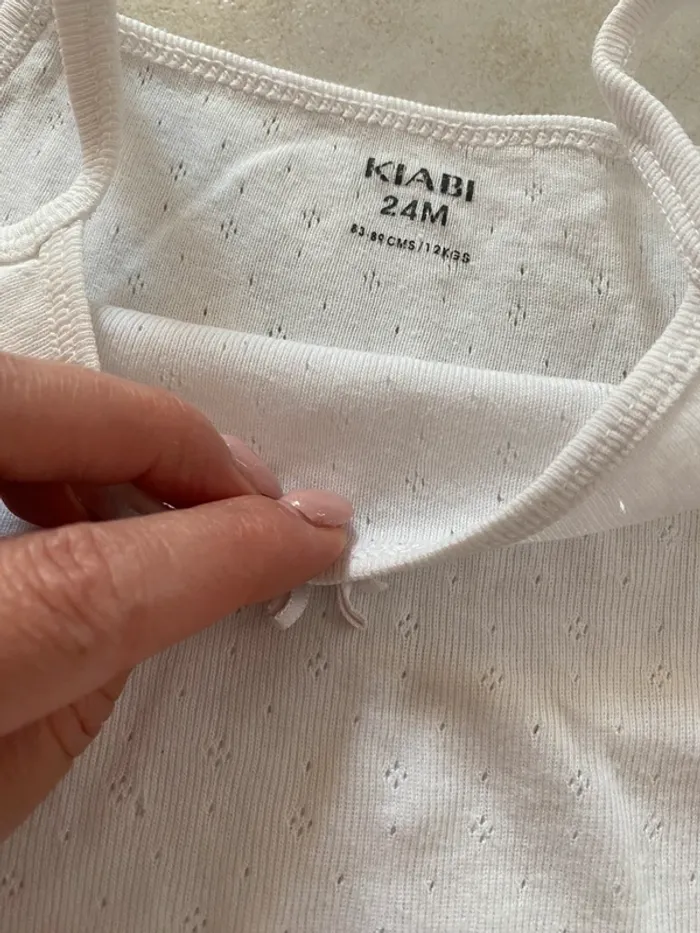 Lot de 2 body filles Kiabi 24 mois blanc - photo numéro 6