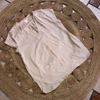 Blouse manches courtes nude 40 H&M