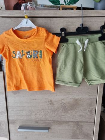 Ensemble tee-shirts short boîte à malices 12 mois