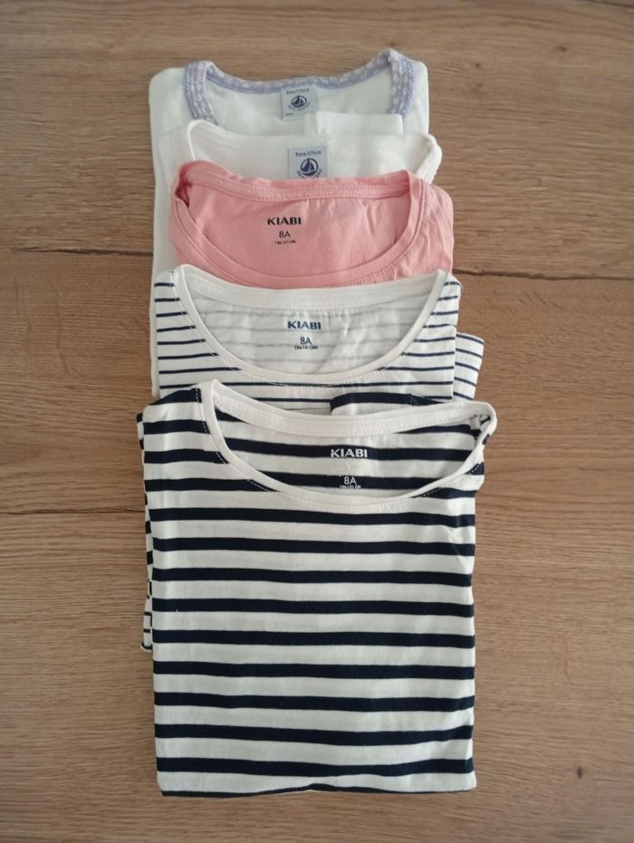 Lot 5 t-shirts manches courtes 8 ans - photo numéro 1