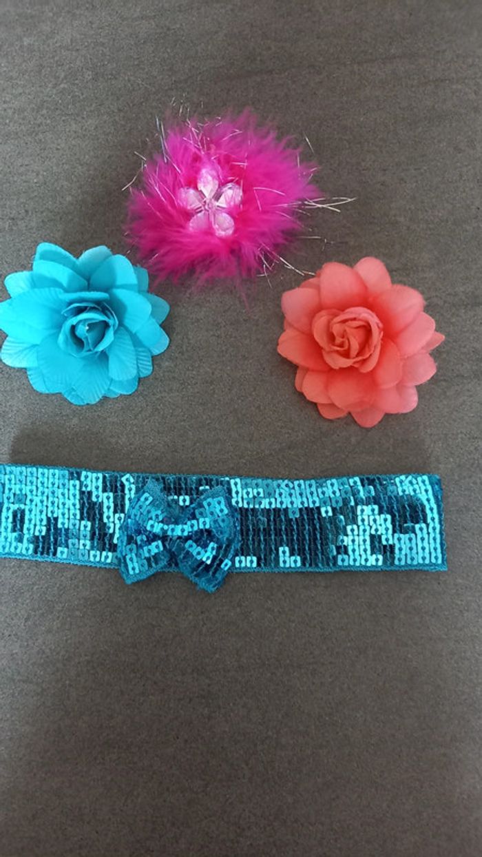 Lot 2 barettes cheveux 1 chouchou et 1 bandeau