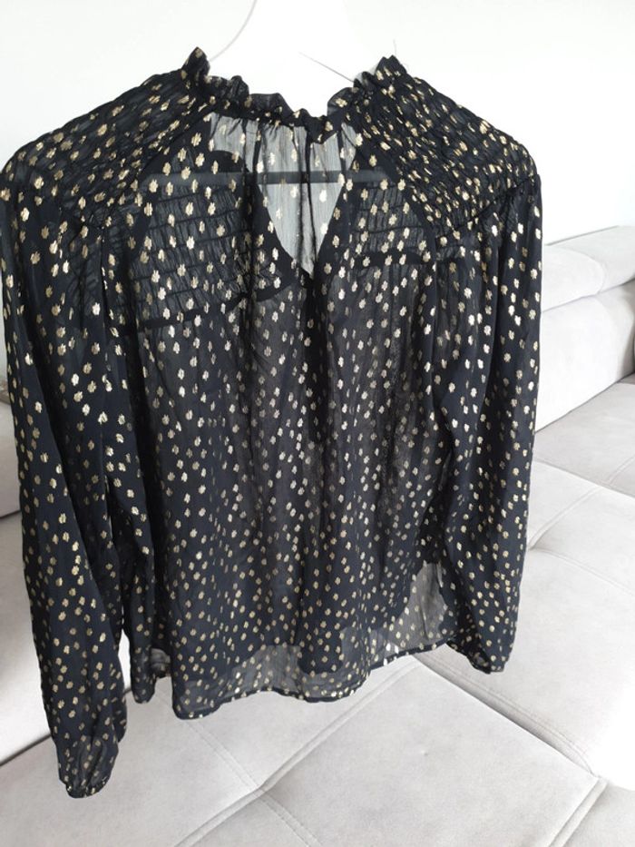 Chemisier noir or - photo numéro 2
