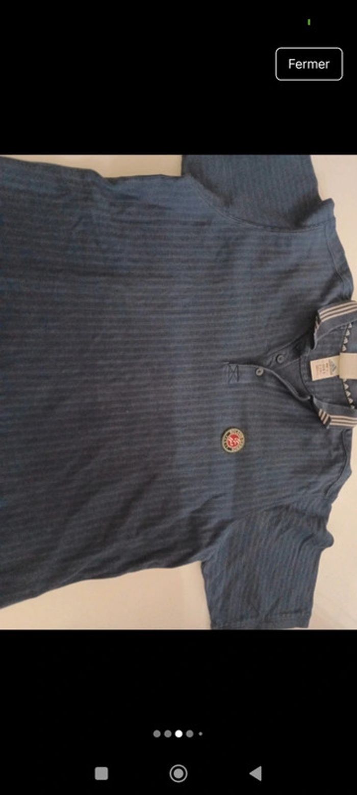 Tee shirt Polo homme Adidas x Roland Garros taille XXL rétro vintage - photo numéro 3