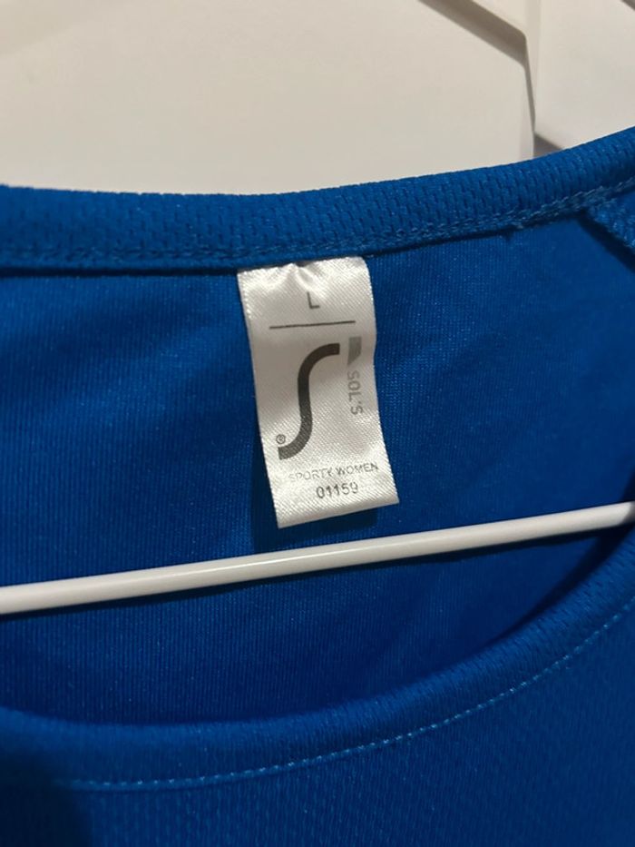 627 – t-shirt de sport bleu Les 10km de l’Hexagone - photo numéro 3