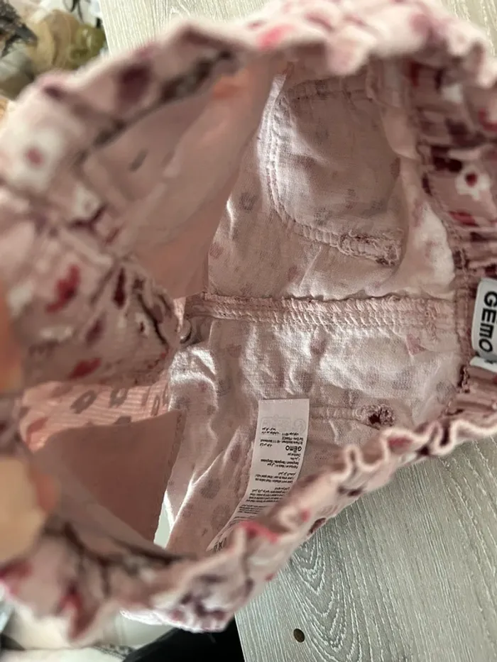 Short velours fleurie rose 18 mois - photo numéro 4