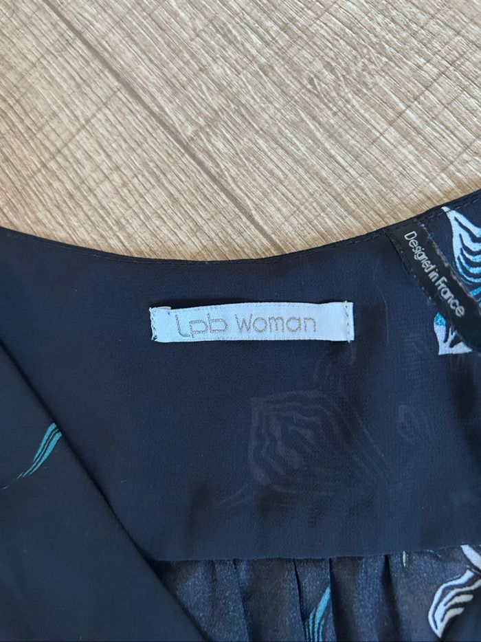 Blouse noire et imprimée à manches longues LPB Woman taille S TBE - photo numéro 10