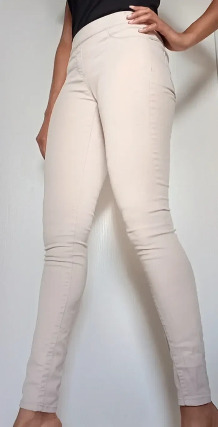 Jegging beige camaïeu T38 - photo numéro 2
