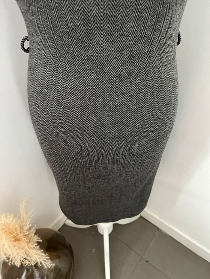 Robe chinée grise cintrée mango S - photo numéro 2