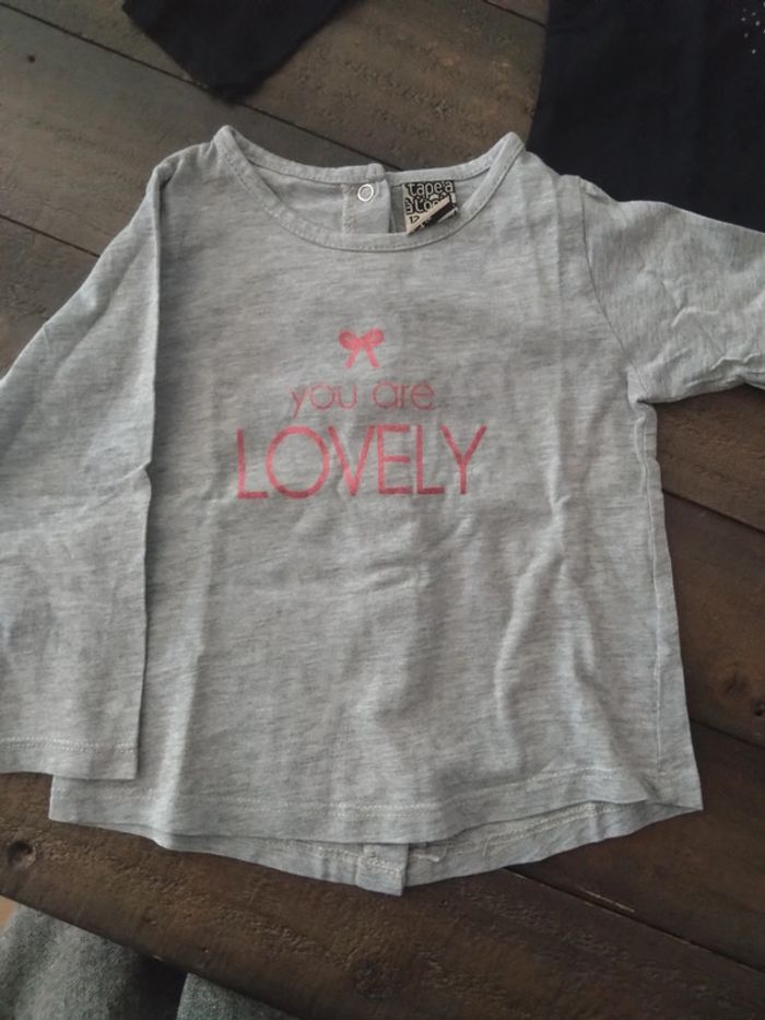 Lot de 3 t shirt bébé fille 12 mois - photo numéro 2
