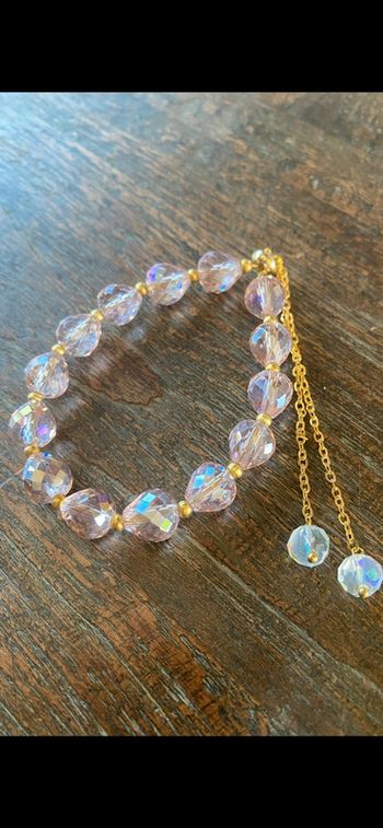 Magnifique bracelet élastique avec perles roses