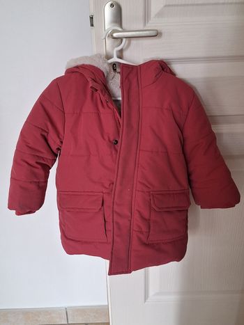 Parka capuche rouge / 3 ans / Bout'chou Monoprix