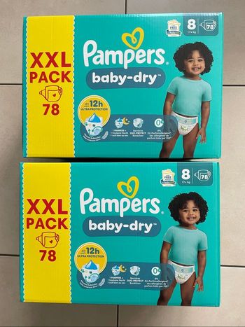 Lot de 2 pack XXL pampers T.8