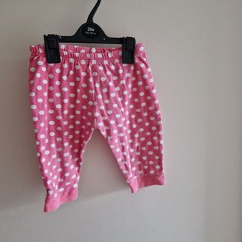 12/18 mois legging rose a pois blanc