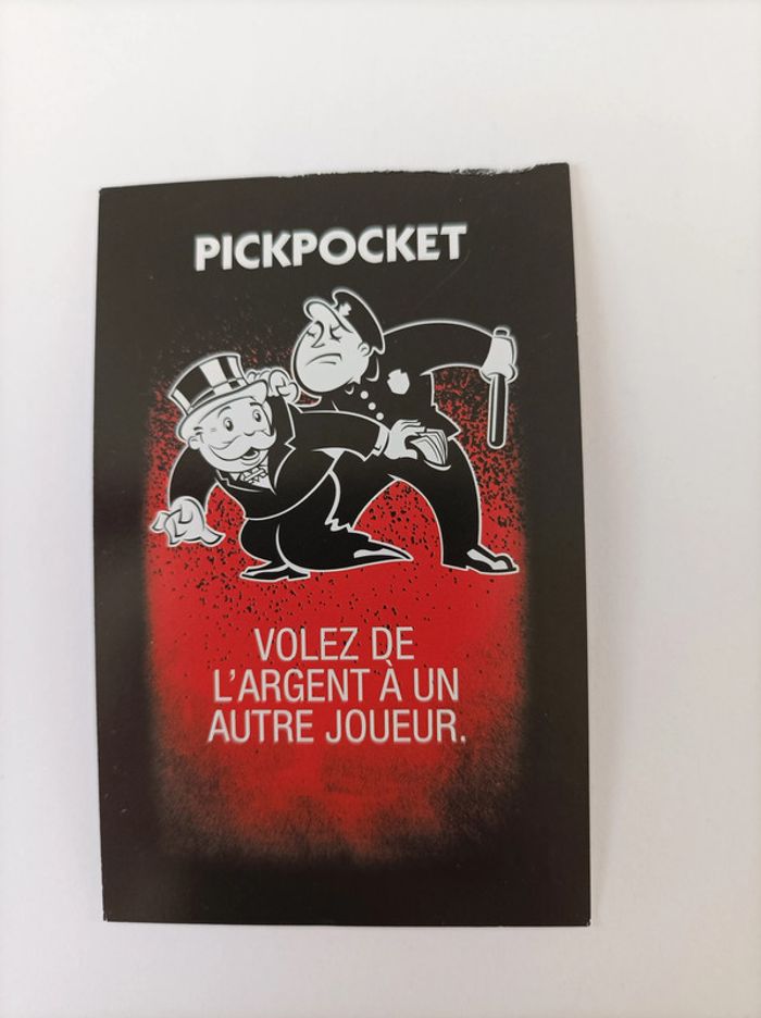 Carte pickpocket pièce détachée Monopoly édition tricheurs Hasbro gaming #A28 - photo numéro 2