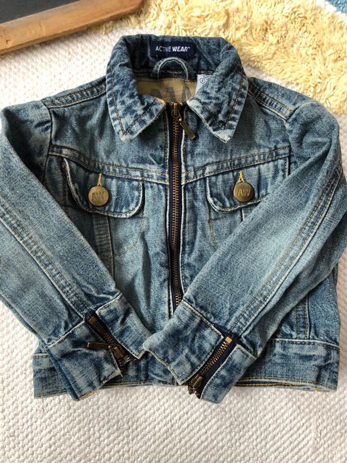 Veste jean zip - photo numéro 2