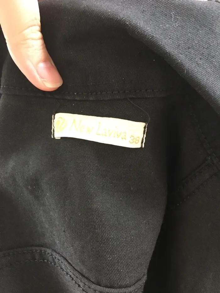 Veste en jean noire courte New Laviva T.38 - photo numéro 9