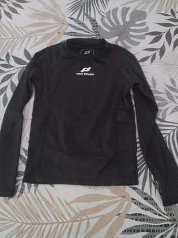 Pull thermique noir 8/10 ans Pro touch