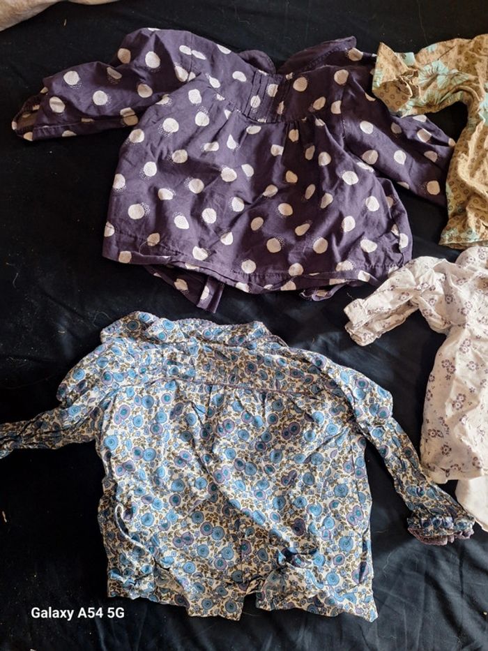 Lot 4 chemisier fille 12 mois - photo numéro 2