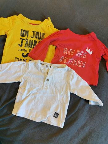 Lot de 3 t-shirt manches longues