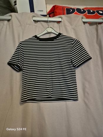 Crop top rayé